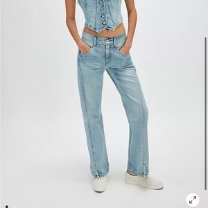 Re/Done Mid-rise, relaxed kick‎ flare jeans